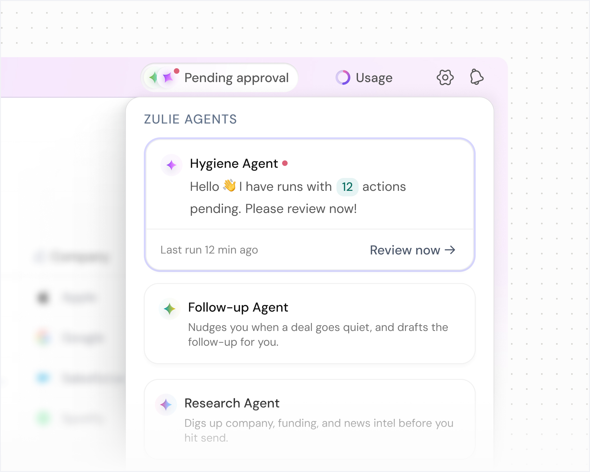 Let agents handle your CRM data maintenance